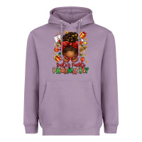 Lavender santas favorite pharmacist afro messy bun Heavyweight Hoodie - texasbilliewilder