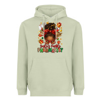 Matcha santas favorite pharmacist afro messy bun Heavyweight Hoodie - texasbilliewilder