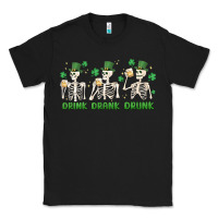 Black drink drank drunk st. patricks day skeletons Classic Tee - MaliasSmallBusiness