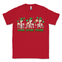 Red drink drank drunk st. patricks day skeletons Classic Tee - MaliasSmallBusiness