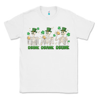 White drink drank drunk st. patricks day skeletons Classic Tee - MaliasSmallBusiness
