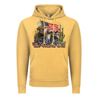 Vintage Mustard chill the fourth out cows 4th july america Vintage Hoodie - NancyCooperArtShop