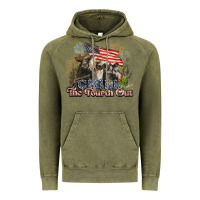 Vintage Olive chill the fourth out cows 4th july america Vintage Hoodie - NancyCooperArtShop