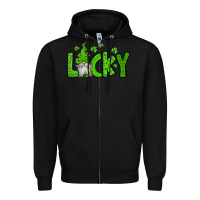 Black lucky gnome st patricks day Zipper Hoodie - Jasminsmagicworld