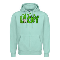 Seafoam lucky gnome st patricks day Zipper Hoodie - Jasminsmagicworld