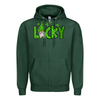Sports Green lucky gnome st patricks day Zipper Hoodie - Jasminsmagicworld