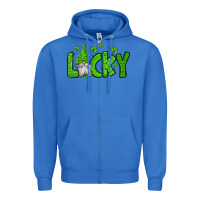 True Royal lucky gnome st patricks day Zipper Hoodie - Jasminsmagicworld