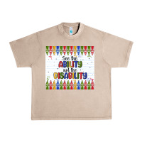 French Oak see the ability not the disability Urban Heavy Tee - MaliasSmallBusiness