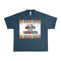 Midnight Navy see the ability not the disability Urban Heavy Tee - MaliasSmallBusiness