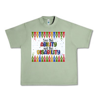 Oil Green see the ability not the disability Urban Heavy Tee - MaliasSmallBusiness