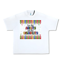 White see the ability not the disability Urban Heavy Tee - MaliasSmallBusiness