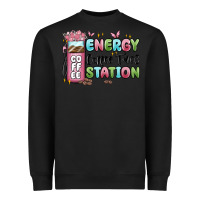 Black energy coffee fuel station Heavyweight Sweatshirt - MaliasSmallBusiness