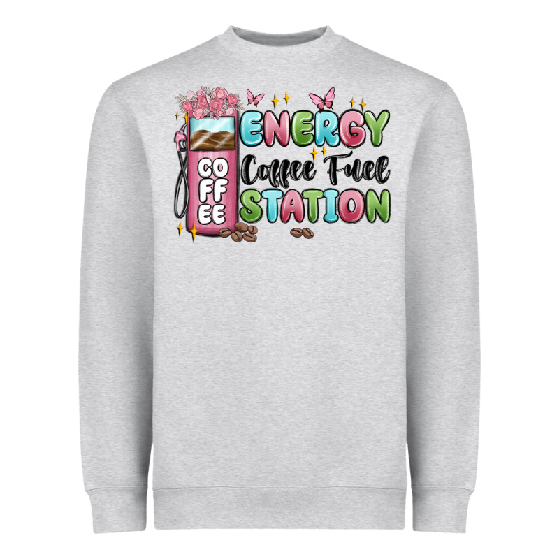 Energy Coffee Fuel Station Heavyweight Sweatshirt by MaliasSmallBusiness | Teevron
