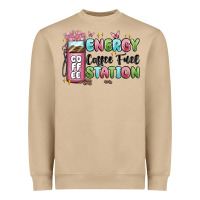 Mushroom energy coffee fuel station Heavyweight Sweatshirt - MaliasSmallBusiness