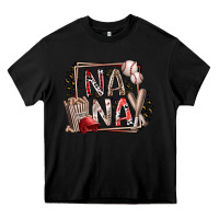Black nana baseball Heavy Core Tee - RacoonDesign