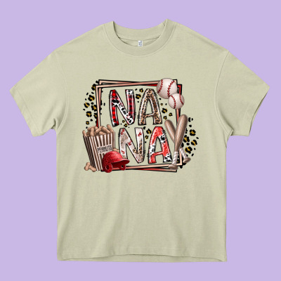 Nana Baseball Heavy Core Tee Designed By Racoondesign