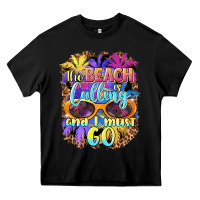 Black the beach is calling and i must go Heavy Core Tee - BarkalooDesign