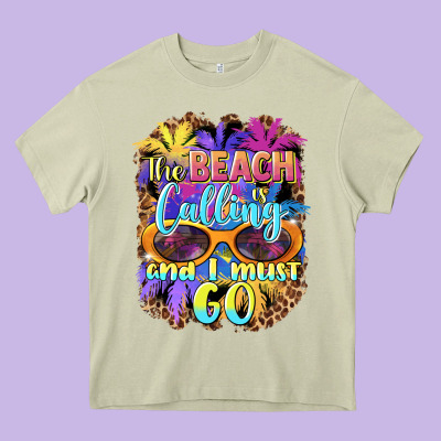 The Beach Is Calling And I Must Go Heavy Core Tee Designed By Barkaloodesign