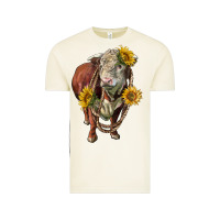 Vintage Arctic hereford bull rope and sunflowers Vintage Tee - LillyAllenDesigns