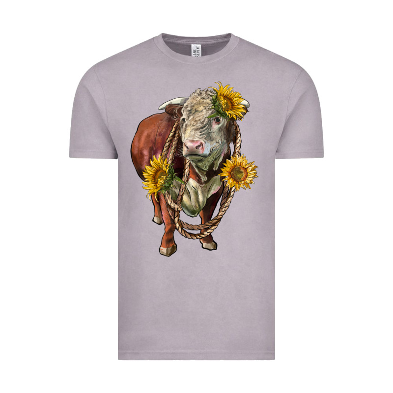 Hereford Bull Rope And Sunflowers Vintage Tee by LillyAllenDesigns | Teevron