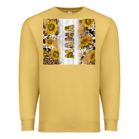 Antique Gold western mother's day mama with cowhide and sunflowers tumbler tbs Premium Sweatshirt - TumblerDesignByShophia
