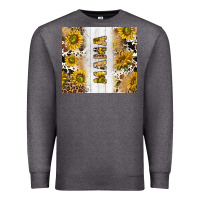 Charcoal Heather western mother's day mama with cowhide and sunflowers tumbler tbs Premium Sweatshirt - TumblerDesignByShophia