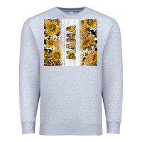 Heather Grey western mother's day mama with cowhide and sunflowers tumbler tbs Premium Sweatshirt - TumblerDesignByShophia