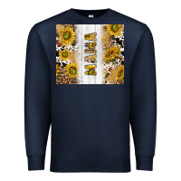 Navy western mother's day mama with cowhide and sunflowers tumbler tbs Premium Sweatshirt - TumblerDesignByShophia