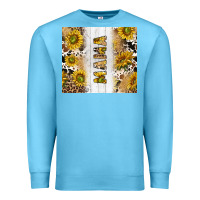 Ocean Blue western mother's day mama with cowhide and sunflowers tumbler tbs Premium Sweatshirt - TumblerDesignByShophia