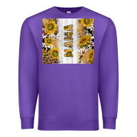 Purple western mother's day mama with cowhide and sunflowers tumbler tbs Premium Sweatshirt - TumblerDesignByShophia