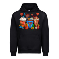Black Basketball Coffee Cups Urban Hoodie - FaDigitalArtStudio