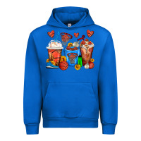 Cobalt Basketball Coffee Cups Urban Hoodie - FaDigitalArtStudio