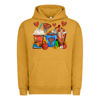 Pigment Peanut Butter Basketball Coffee Cups Urban Hoodie - FaDigitalArtStudio