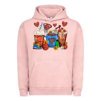 Pigment Salmon Basketball Coffee Cups Urban Hoodie - FaDigitalArtStudio