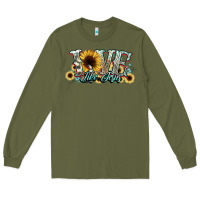 Army Green love like jesus sunflowers Long Sleeve Tee - NancyCooperArtShop