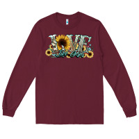 Burgundy love like jesus sunflowers Long Sleeve Tee - NancyCooperArtShop
