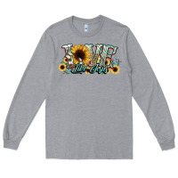 Heather Grey love like jesus sunflowers Long Sleeve Tee - NancyCooperArtShop