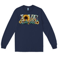 Navy love like jesus sunflowers Long Sleeve Tee - NancyCooperArtShop