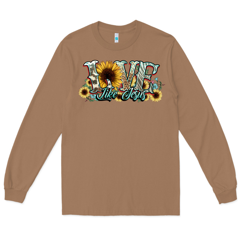 Love Like Jesus Sunflowers Long Sleeve Tee by NancyCooperArtShop | Teevron