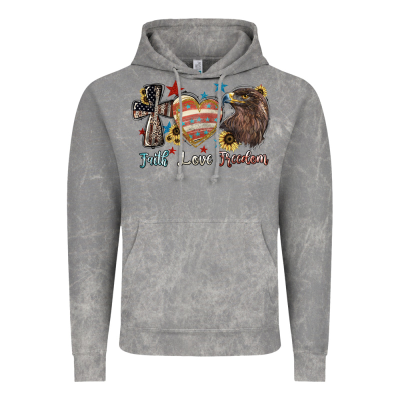 Faith Love Freedom Usa Vintage Hoodie by NancyCooperArtShop | Teevron