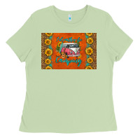 Matcha i'd rather be camping skinny metal can holder Ladies Tee - HRA Design Shop