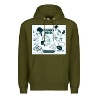 Army Green father's house Premium Hoodie - TumblerDesignByShophia