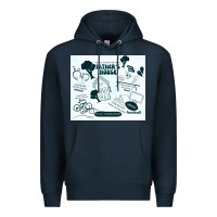 Navy father's house Premium Hoodie - TumblerDesignByShophia