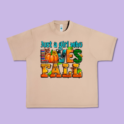 Just A Girl Who Loves Fall Urban Heavy Tee Designed By Adodesignshop