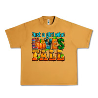 Peanut Butter just a girl who loves fall Urban Heavy Tee - AdoDesignShop