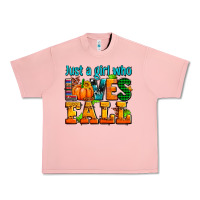 Salmon just a girl who loves fall Urban Heavy Tee - AdoDesignShop