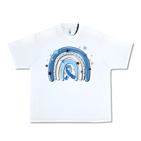 White in april wear blue autism awareness Urban Heavy Tee - MaliasSmallBusiness