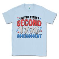 Dusty Blue united states second 1776 amendment Classic Tee - MaliasSmallBusiness
