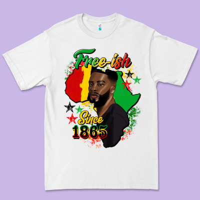 Free Ish Since 1865 Black Man Premium Tee Designed By Hra Design Shop