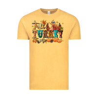 Vintage Mustard Talk turkey to me Vintage Tee - NancyCooperArtShop